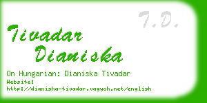 tivadar dianiska business card